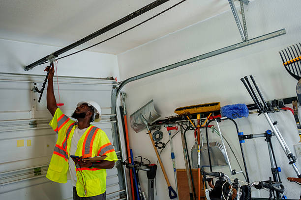 Professional Garage Door Panel Replacement technician working in White Plains, NY